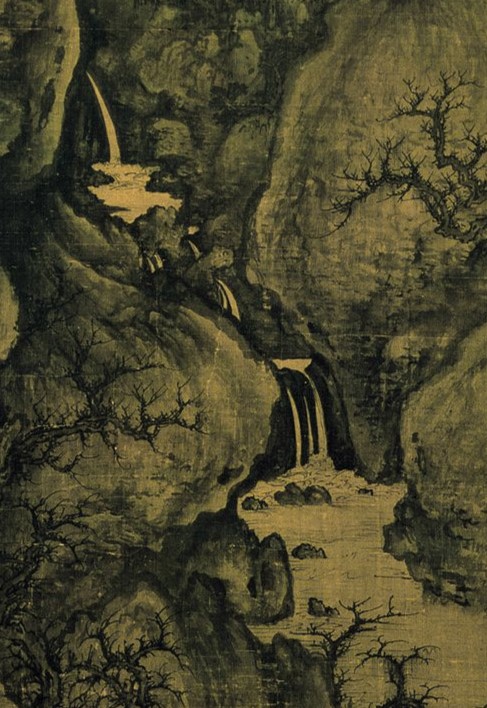 Detail: central mist zone and waterfall